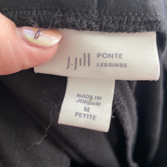 J. Jill M Petite Ponte Knit Leggings EUC Black - Picture 5 of 8